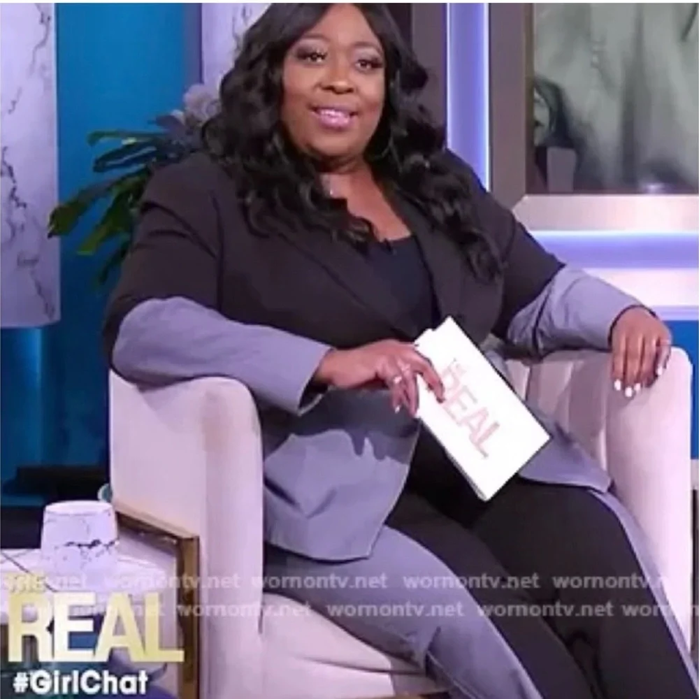 Eloquii Two Tone Colorblock Black Gray Ankle Pants Career Tapered Plus Size 22 - Picture 5 of 7